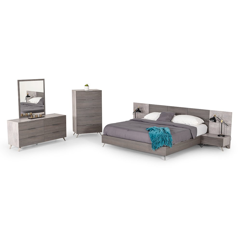 Nova Domus Bronx Italian Modern Grey Mirror