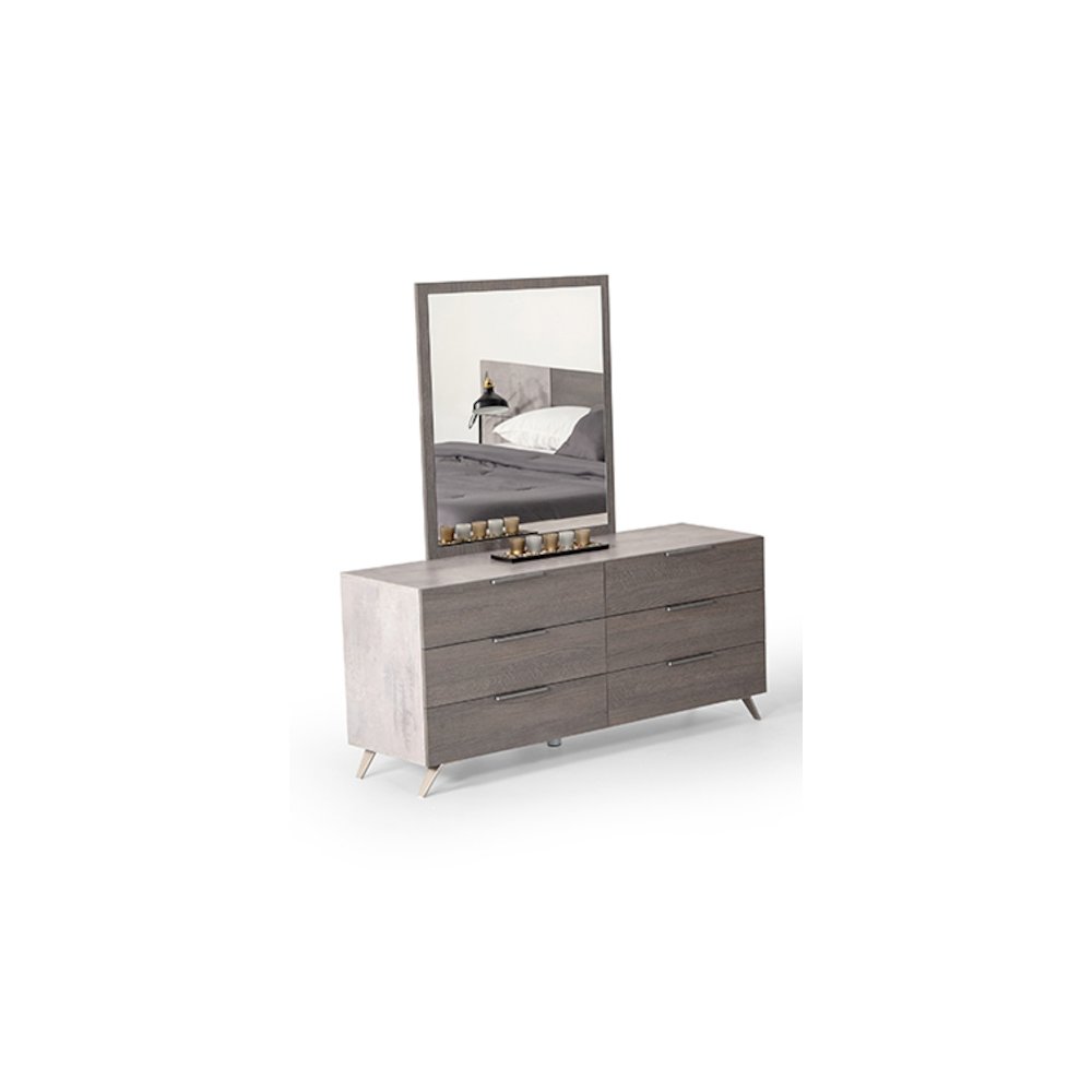 Nova Domus Bronx Italian Modern Grey Mirror