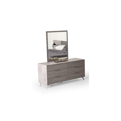 Nova Domus Bronx Italian Modern Grey Mirror