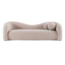 Calico - Contemporary Beige Pebble Fabric 4-Seat Sofa