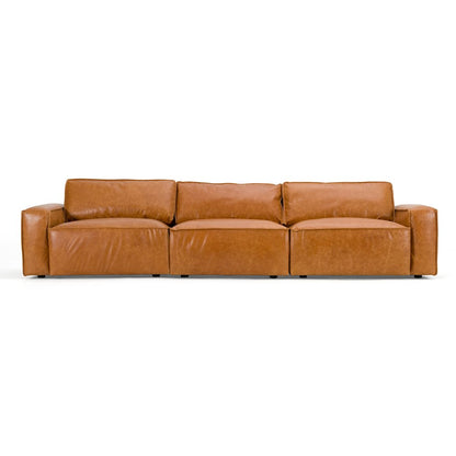 Divani Casa Cambria - Modern Cognac Leather Sofa
