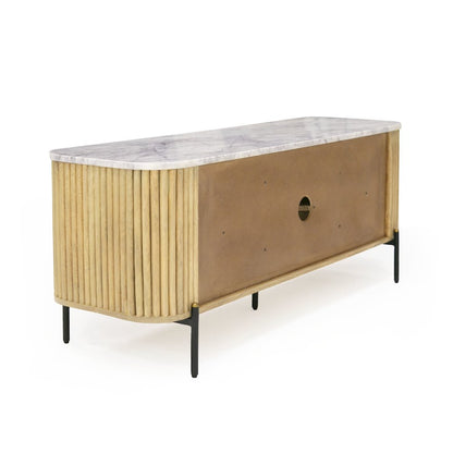 Modrest - Cambridge White Marble & Mango TV Stand