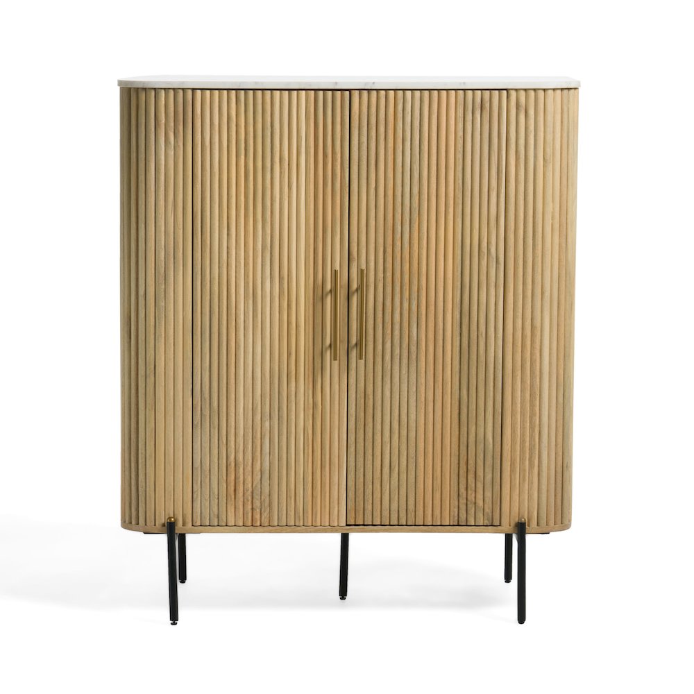 Modrest - Cambridge White Marble & Mango Tall Buffet