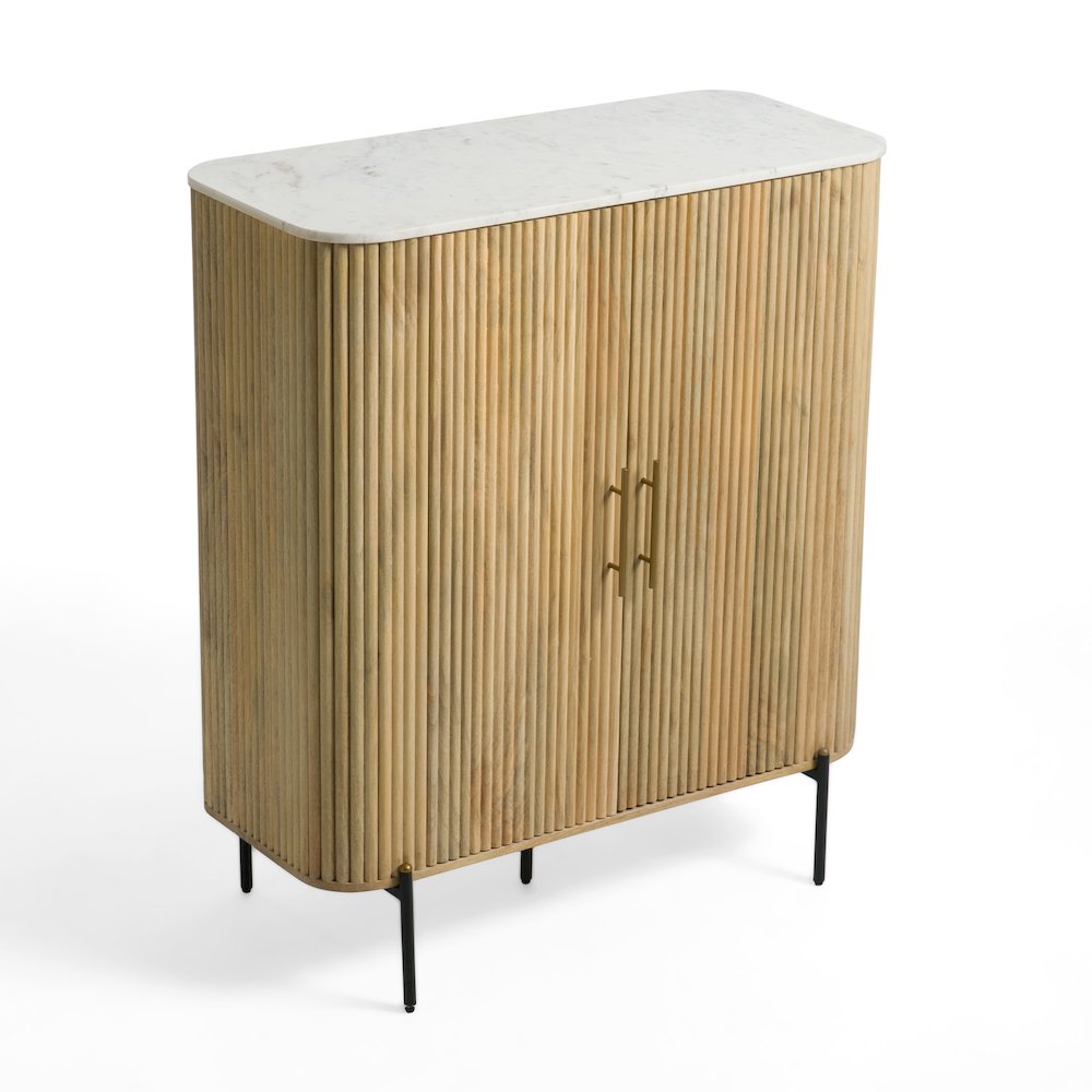 Modrest - Cambridge White Marble & Mango Tall Buffet