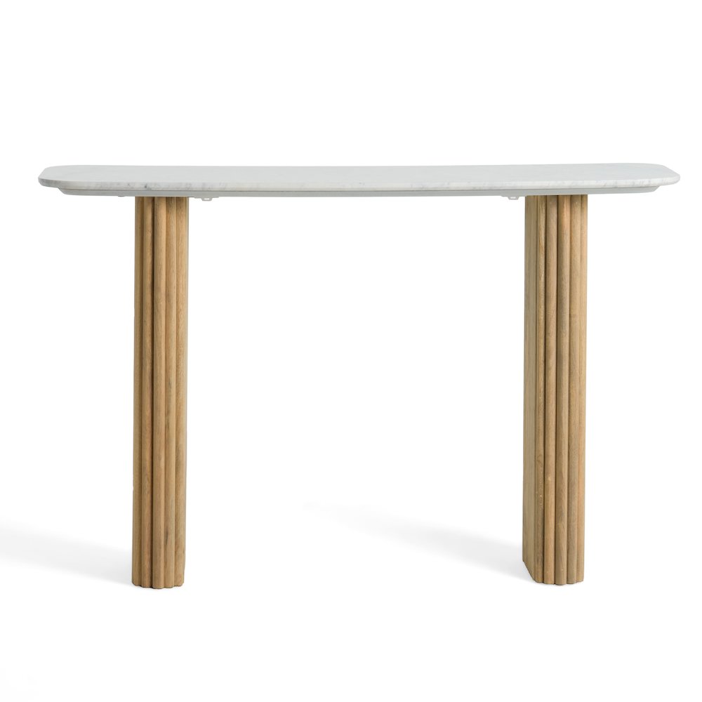 Modrest - Cambridge White Marble & Mango Console Table