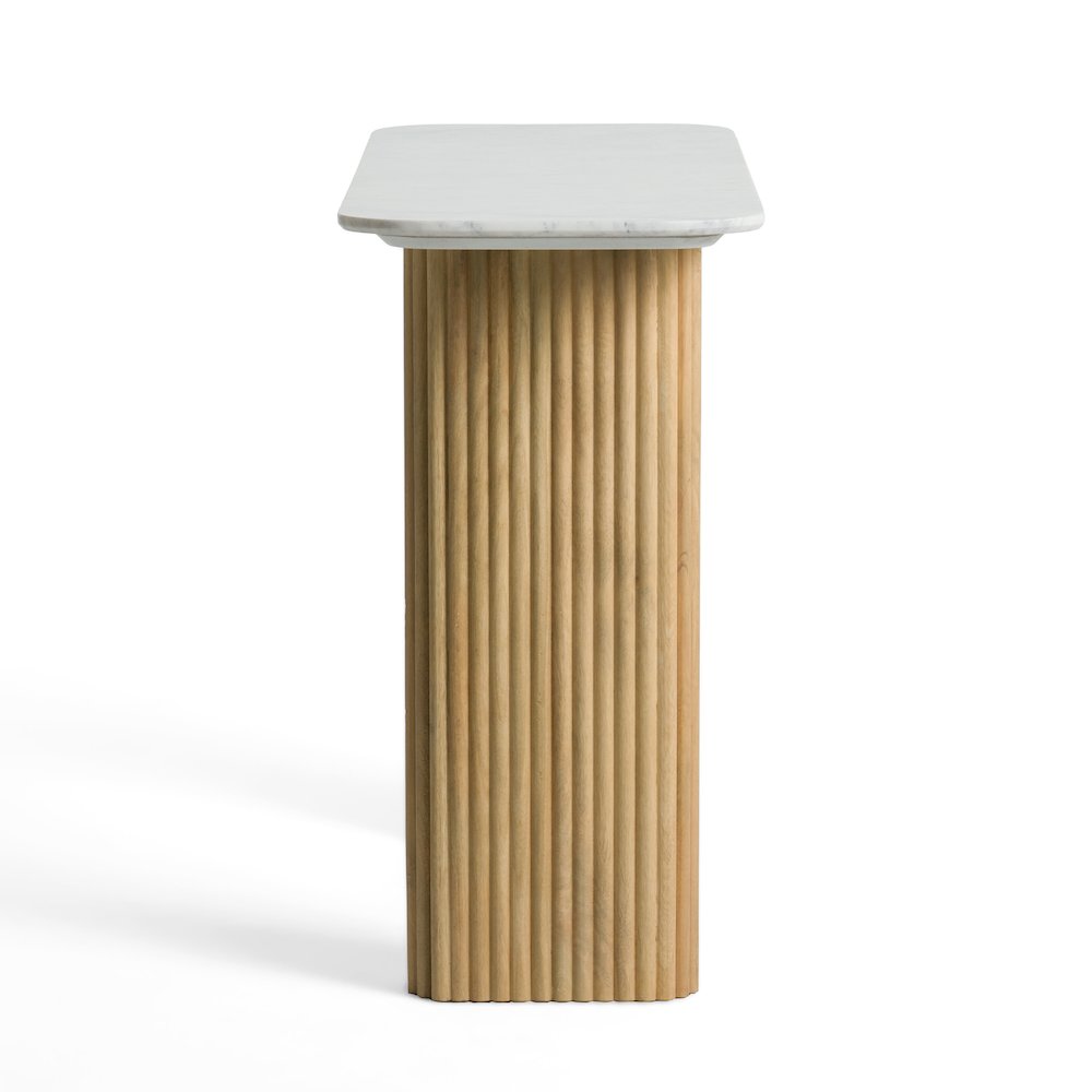Modrest - Cambridge White Marble & Mango Console Table