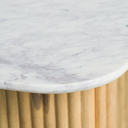 Modrest - Cambridge White Marble & Mango Console Table