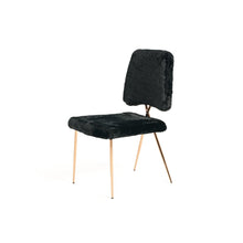 Candace - Modern Black Faux Fur Dining Chair (Set of 2)