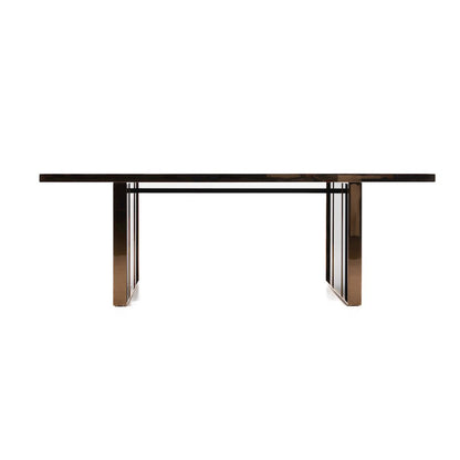 Nova Domus Cartier Modern Black & Rosegold Dining Table