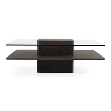 Clarion Modern Grey Elm and Glass Coffee Table