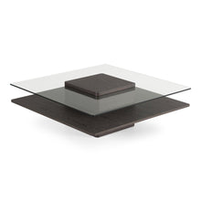 Clarion Modern Grey Elm and Glass Coffee Table