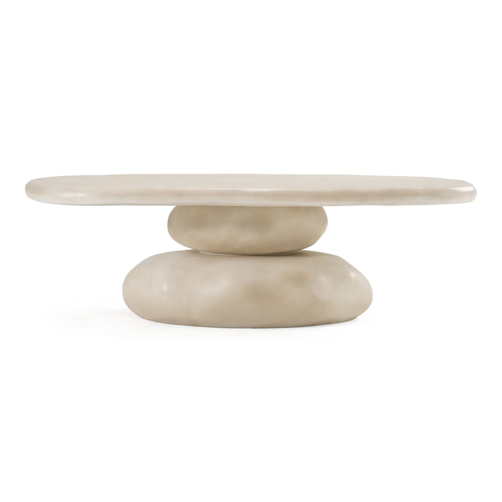 Coates - Modern Beige Concrete Coffee Table