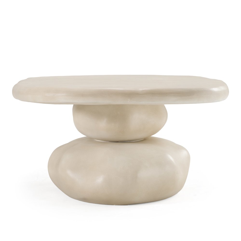 Coates - Modern Beige Concrete Coffee Table
