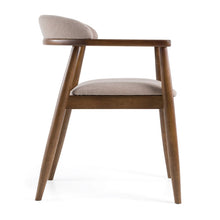 Cohen - Mid-Century Modern Tan Fabric Walnut Dining Chair