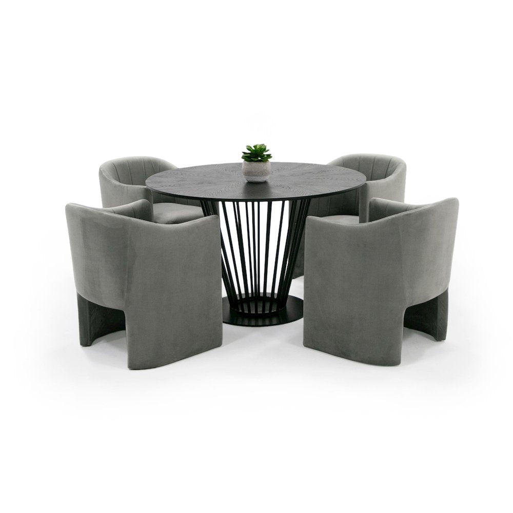 Modrest Conroy - Modern Black Round Dining Table
