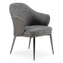 Cora - Modern Grey Fabric and Leatherette Dining Chair