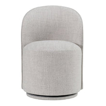 Correa - Modern Light Grey Fabric Swivel Dining Chair