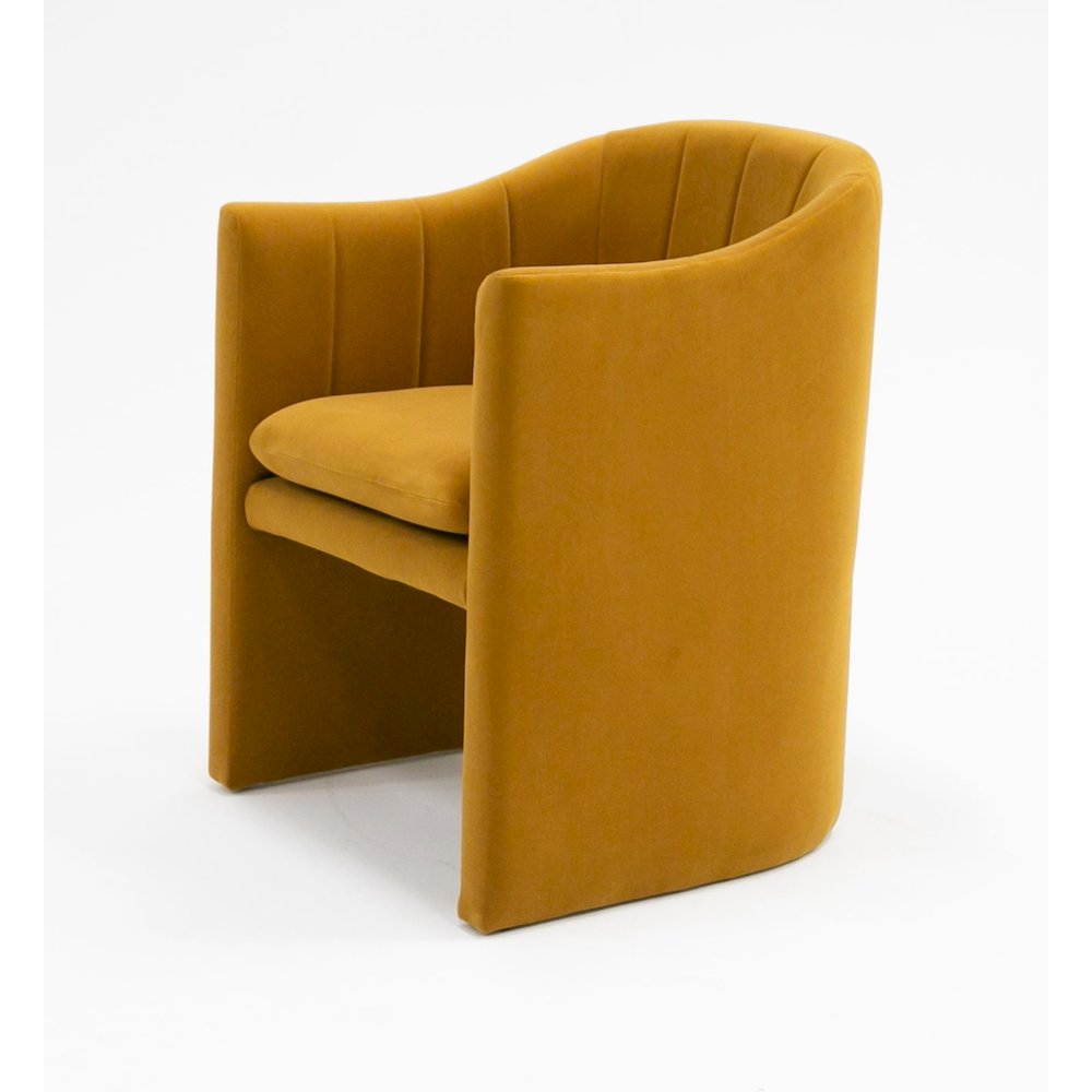 Modrest Danube - Modern Burnt Orange Fabric Dining Chair