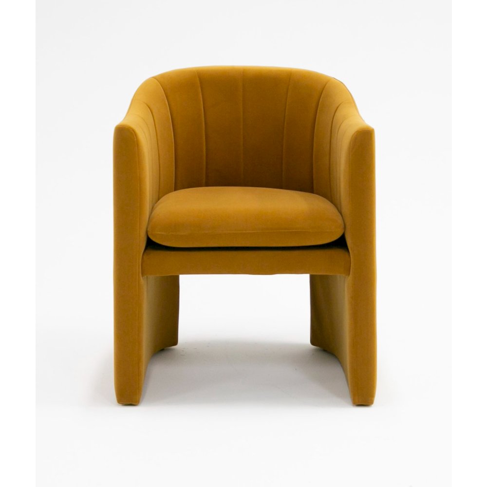 Modrest Danube - Modern Burnt Orange Fabric Dining Chair