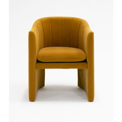Modrest Danube - Modern Burnt Orange Fabric Dining Chair