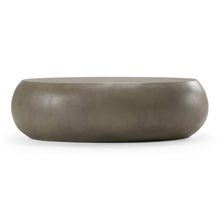 Denny - Modern Grey Concrete Large Oval Coffee Table