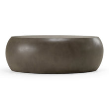 Denny - Modern Grey Concrete Oval Coffee Table