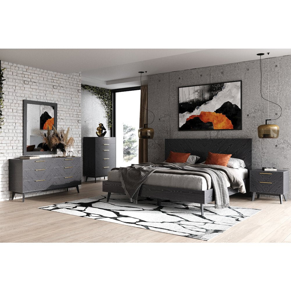Modrest Diana - Modern Grey Ash Mirror