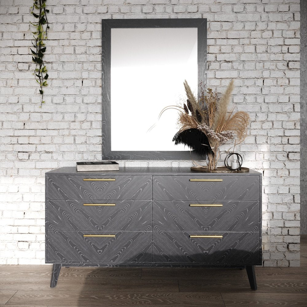 Modrest Diana - Modern Grey Ash Mirror