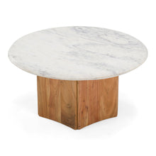 Dillinger - Modern White Marble Mango Wood Coffee Table