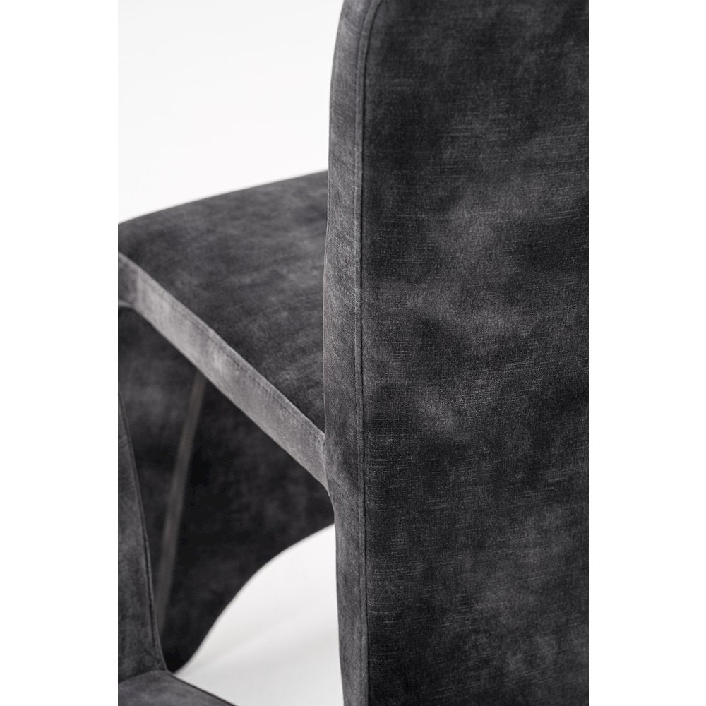 Modrest Ditka - Modern Grey Velvet Dining Chair (Set of 2)