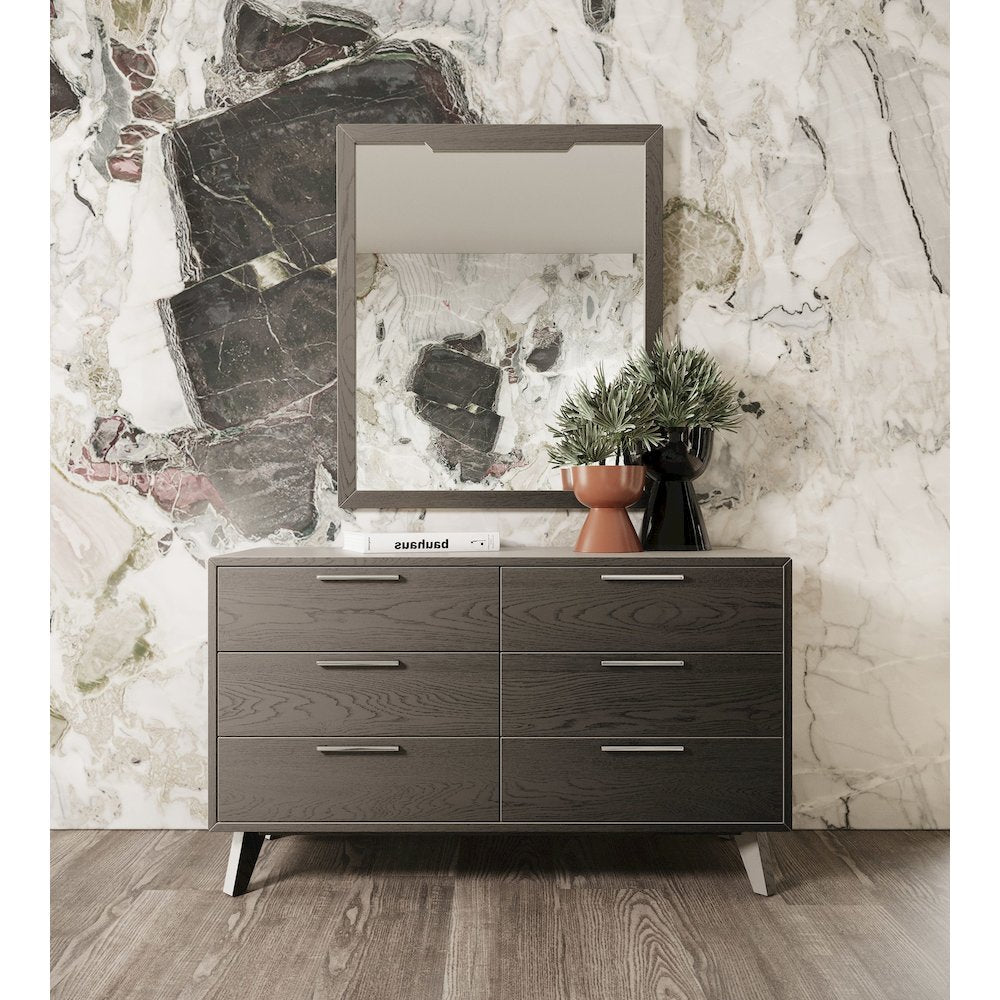 Nova Domus Soria Modern Grey Wash Mirror