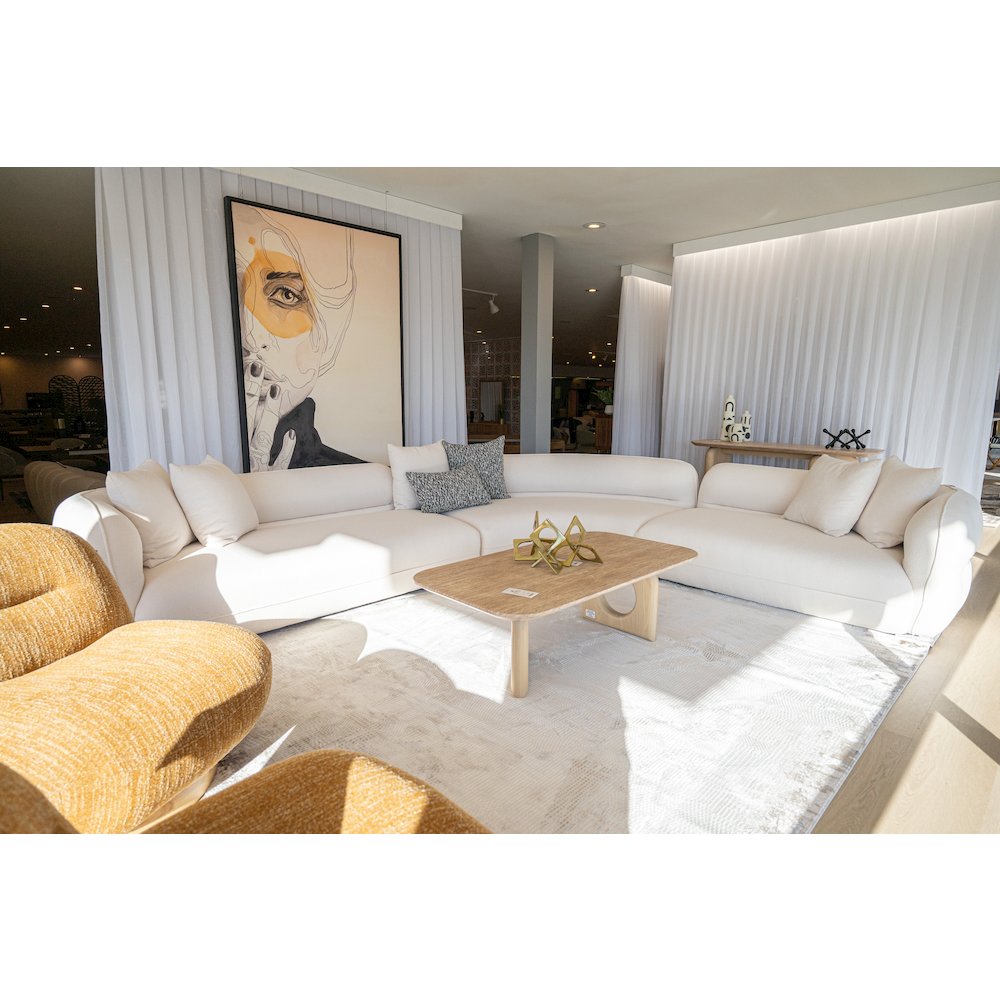 Nova Domus Osaka - Modern Faux Marble + Natural Ash Coffee Table