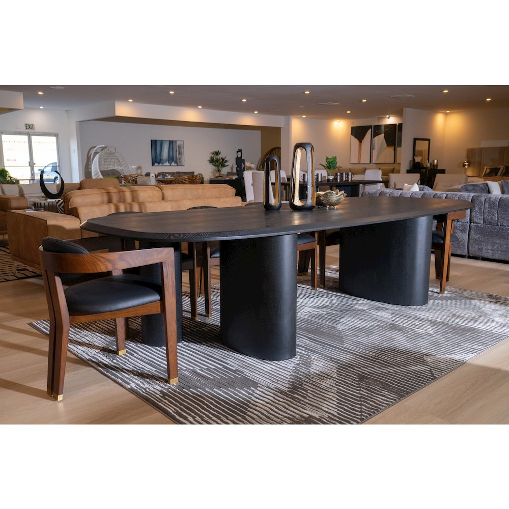 Modrest Summit - Modern 118" Black Ash Dining Table