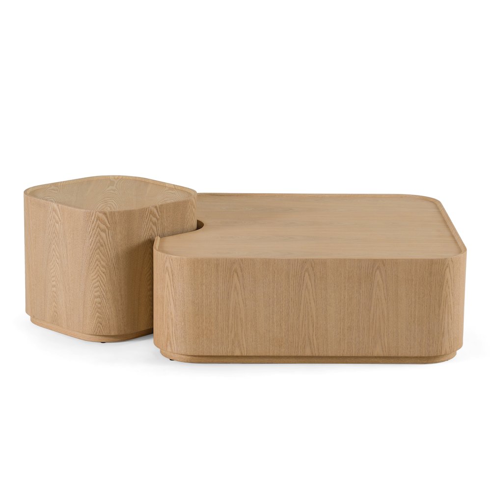 Quillen - Modern Natural Ash Nesting Coffee Table Set
