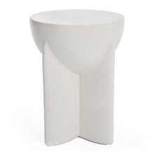 Elsa - Modern Oyster Concrete Round End Table