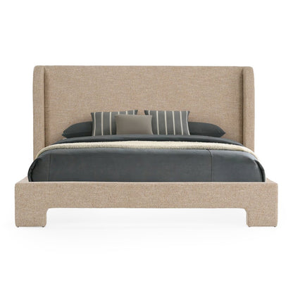 Emilio - Modern Beige Fabric Eastern King Bed