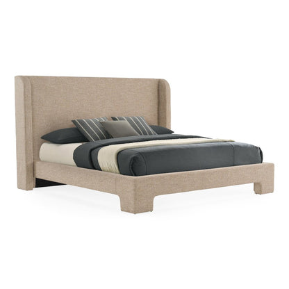 Emilio - Modern Beige Fabric Eastern King Bed