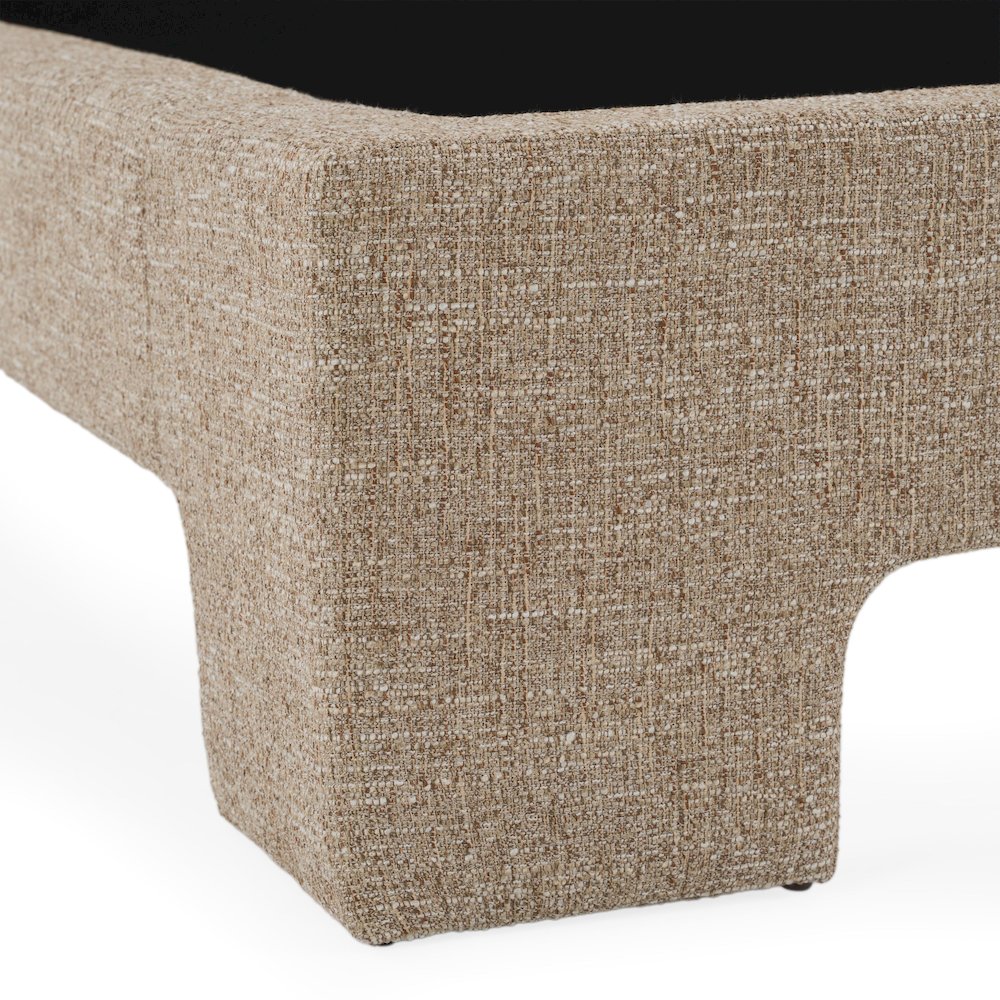 Emilio - Modern Beige Fabric Eastern King Bed
