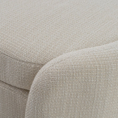 Modrest Erin - Modern Cream Fabric Storage Ottoman