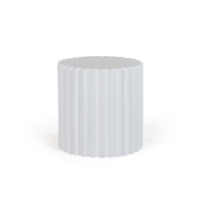 Modrest Evadale - Modern White Concrete End Table