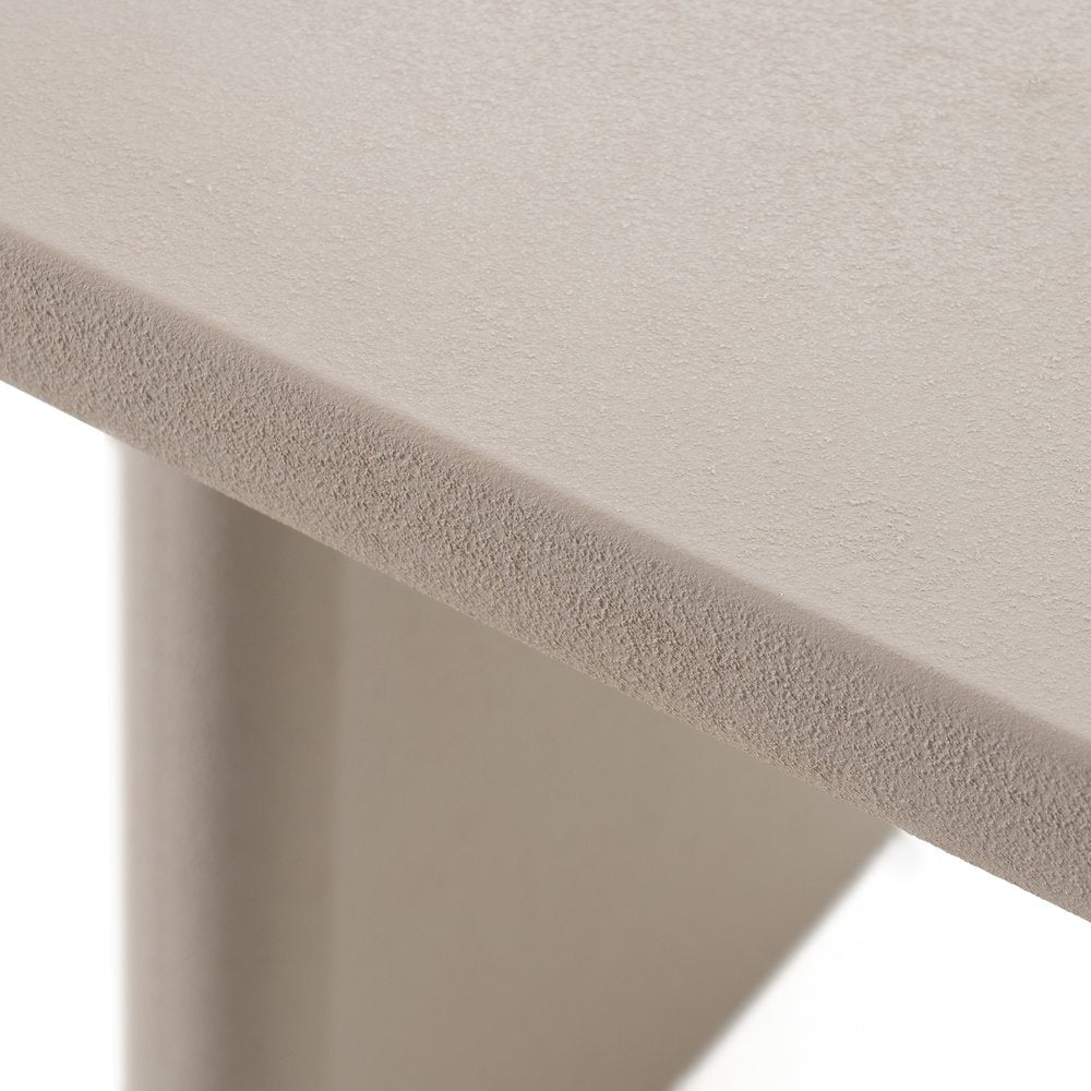 Evermore - Modern Grey Faux Cement Oval Dining Table