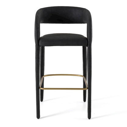 Modrest Faerron - Modern Black Leatherette Bar Chair