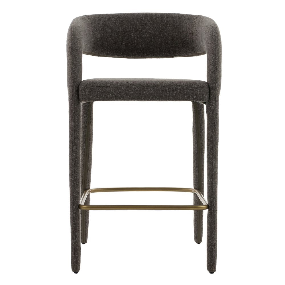 Modrest Faerron - Modern Grey Fabric Counter Chair