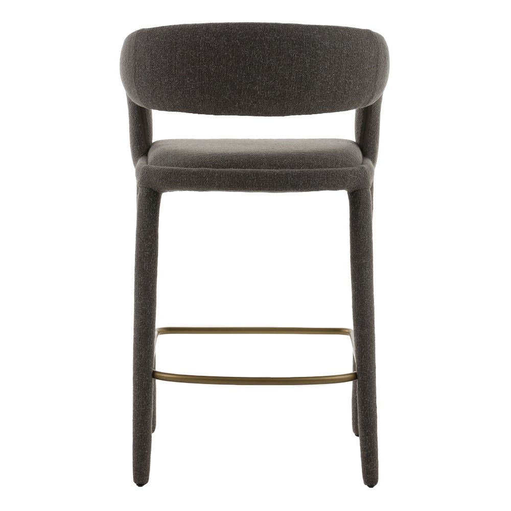 Modrest Faerron - Modern Grey Fabric Counter Chair