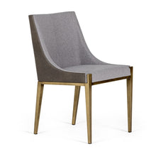 Fairview - Modern Grey and Brass Dining Chair