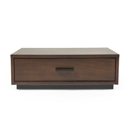 Queen Contemporary Walnut and Dark Grey Bed with Two Nightstands