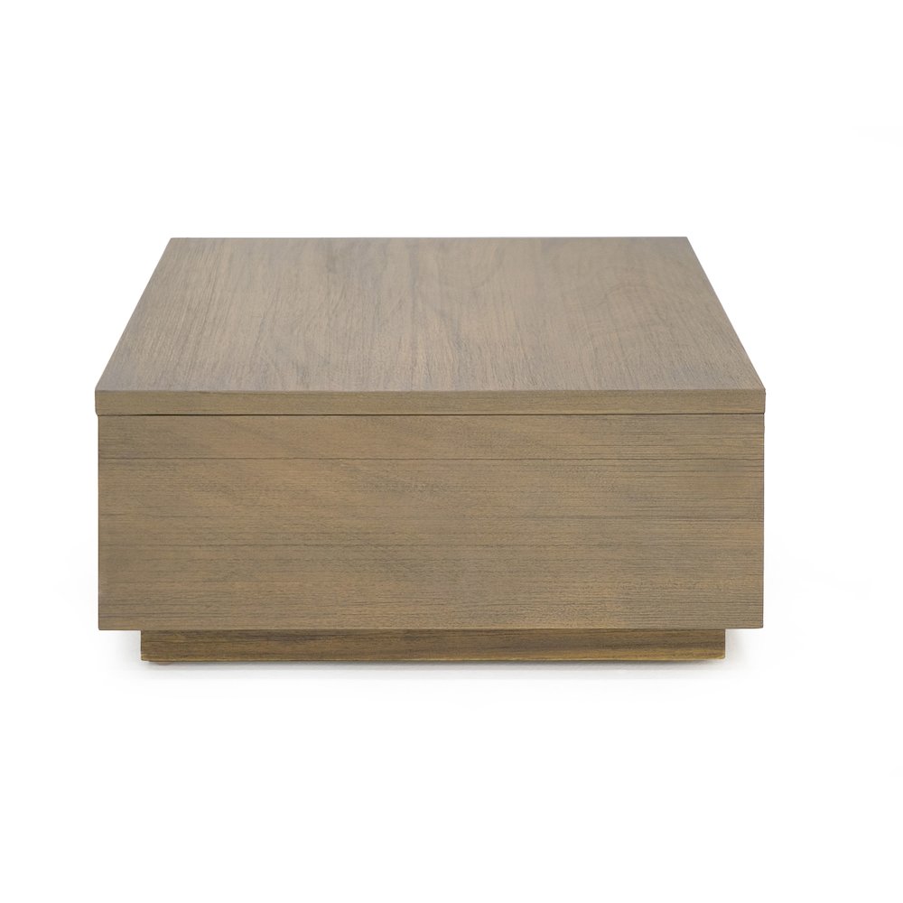 Queen Contemporary Walnut and Grey Bed with Two Nightstands