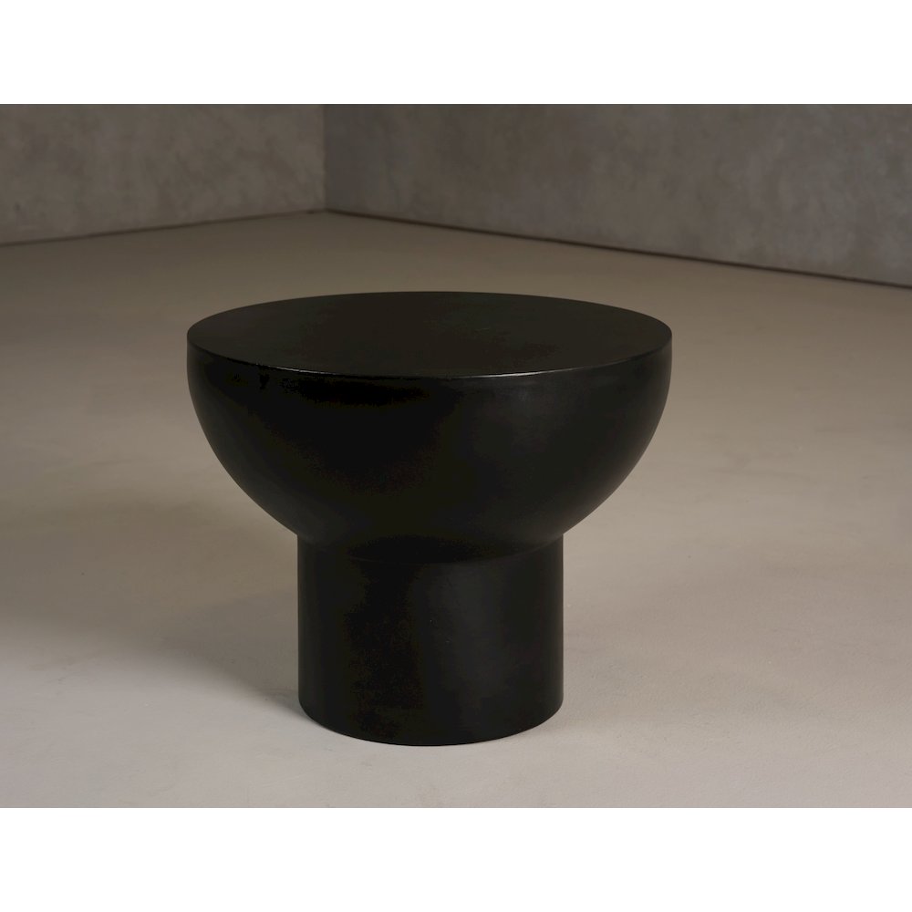 Modrest Fate - Modern Black Concrete End Table