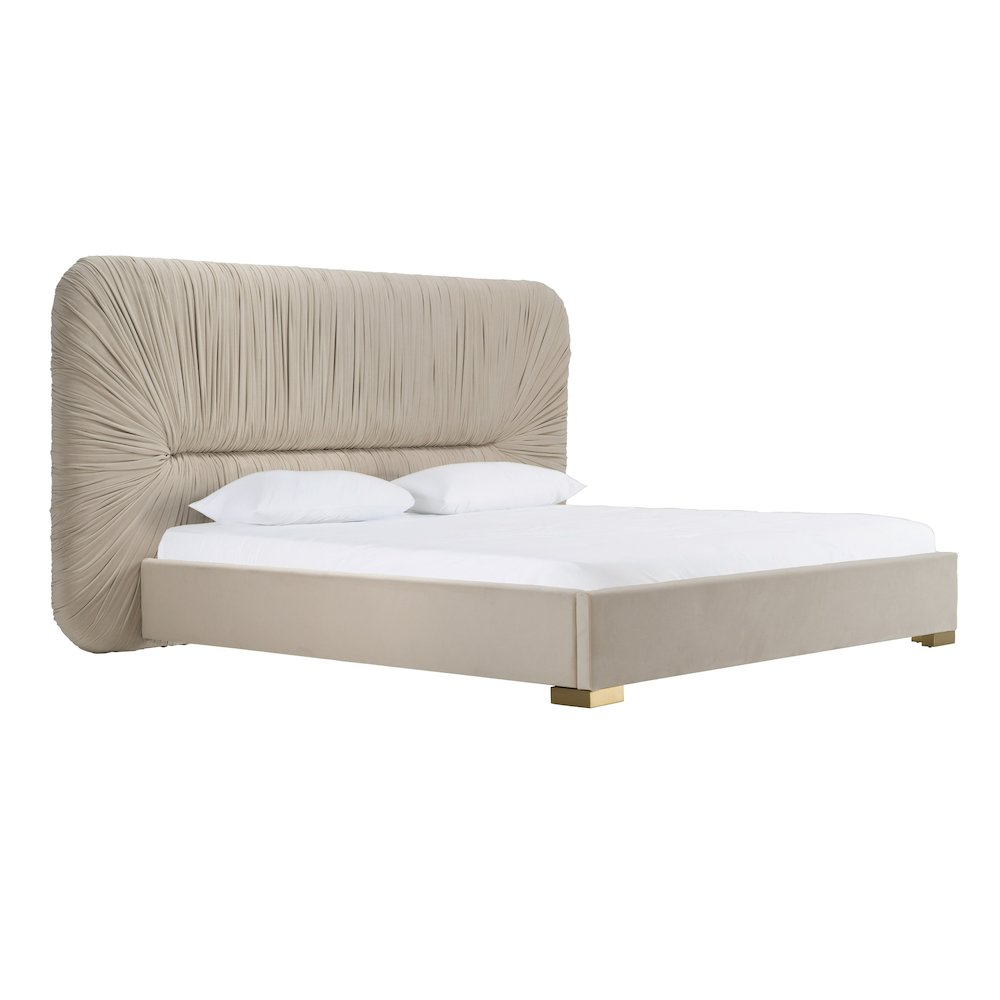 Modrest Florence - Eastern King Modern Beige and Gold Bed
