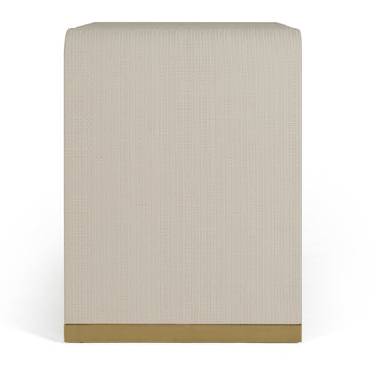 Modrest Florence - Modern Beige Shagreen + Gold Nightstand